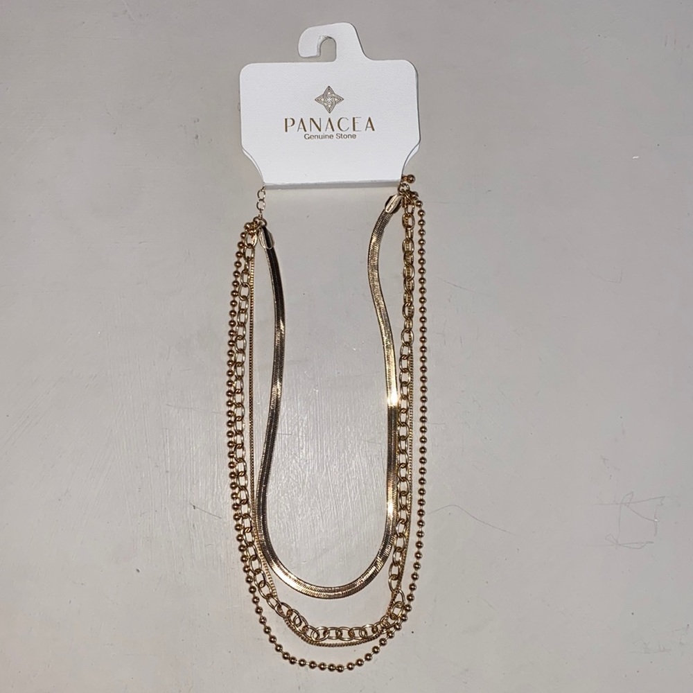 Panacea triple gold necklace - NEW
